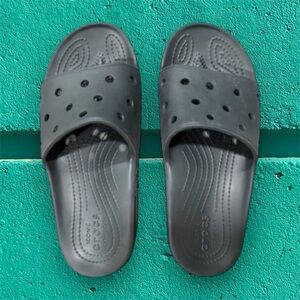 CROCS Iconic Comfort Black Slides Size M7/W9